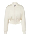 Balenciaga Cropped Bomber Jacket In Technical Faille In White