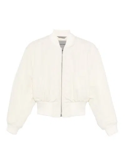 Balenciaga Cropped Bomber Jacket In Neutral