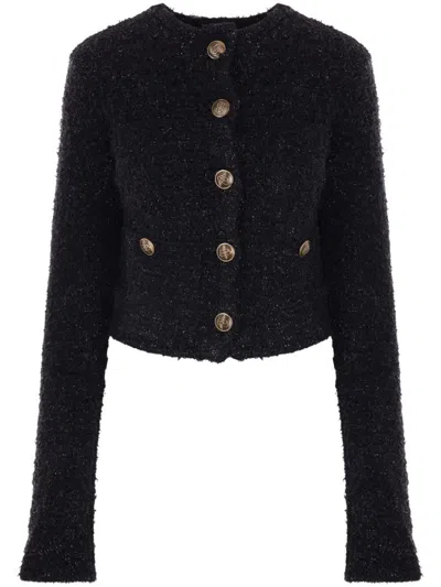 Balenciaga Cropped Cardigan Clothing In Black