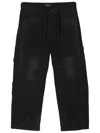 Balenciaga Men Cropped Cargo Pants In Black