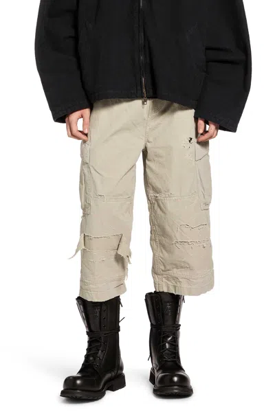 Balenciaga Cropped Cargo Pants In Neutral