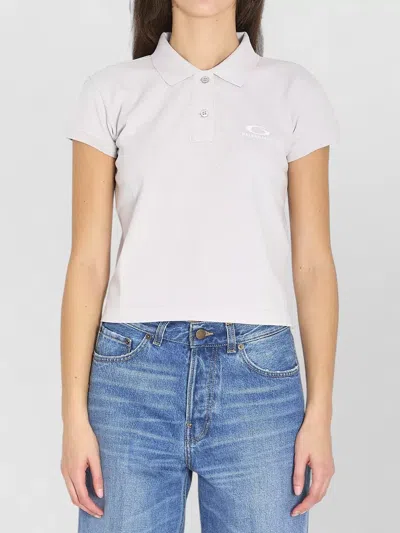 Balenciaga Offwhite Laurel Classic Polo In Gray