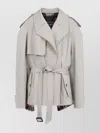 Balenciaga Cropped Trench Coat In Neutrals