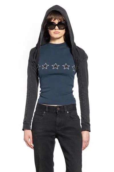 Balenciaga Cropped Hoodie In Black