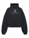 Balenciaga Cropped Hoodie Clothing In Black
