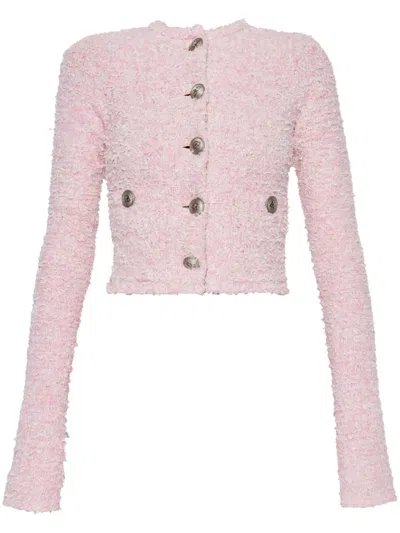 Balenciaga Cropped Jacket In Pink