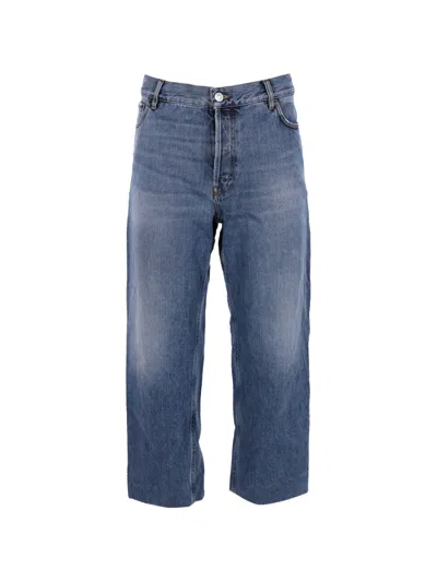 Pre-owned Balenciaga Cropped Jeans In Blue