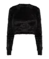 Balenciaga Cropped Jumper In Black