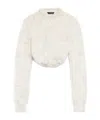 Balenciaga Cropped Jumper In White