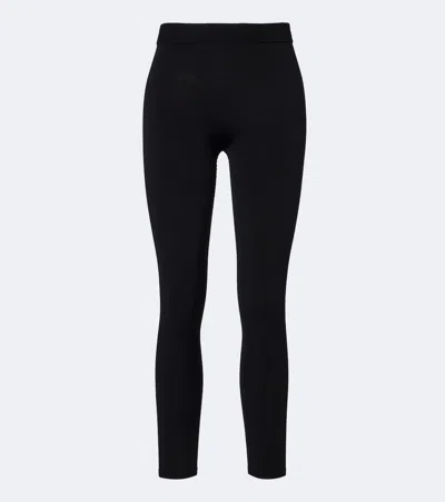Balenciaga Cropped Leggings In Animal Print