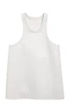 Balenciaga Cropped Lightweight Leather Tank Top In White