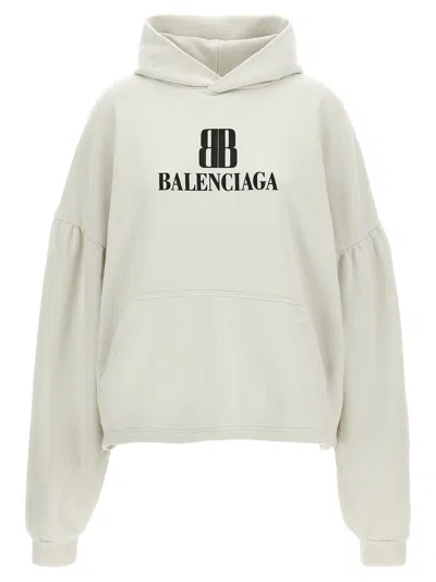 BALENCIAGA CROPPED LOGO HOODIE
