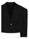 Balenciaga Cropped Padded-shoulder Blazer