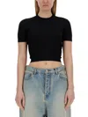 Balenciaga Cropped Shirt In Black