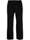 Balenciaga Cropped Straight-leg Jeans In Black