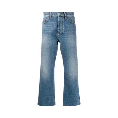 Pre-owned Balenciaga Cropped Straight Leg Jeans 'blue' | Men's Size 30