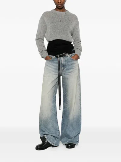 Balenciaga Cropped Sweater In Gray