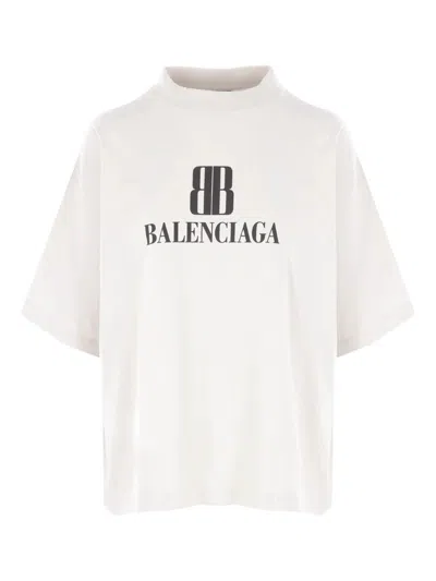 Balenciaga Cropped T-shirt Clothing In White