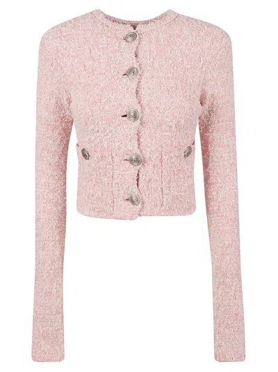 BALENCIAGA BALENCIAGA CROPPED TEXTURED KNIT SWEATER