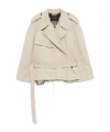 Balenciaga Cropped Trench Coat In Neutral