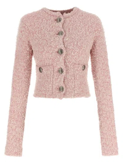 BALENCIAGA BALENCIAGA CROPPED TWEED CARDIGAN