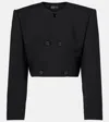Balenciaga Cropped Wool Twill Jacket