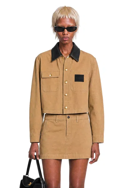 Balenciaga Cropped Workwear Jacket In Nude