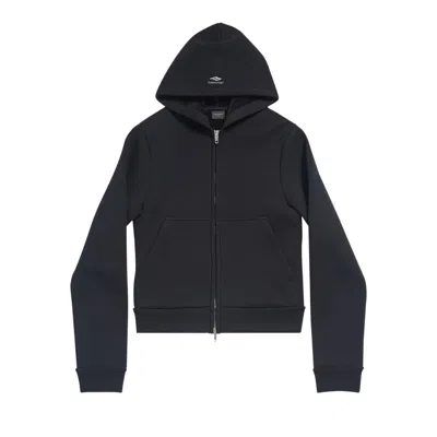 Pre-owned Balenciaga Cropped Zip Hoodie 'black' | Men's Size S