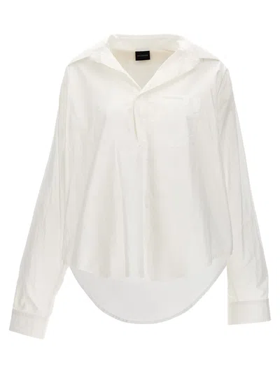 Balenciaga Crumpled Effect Shirt Shirt, Blouse In White