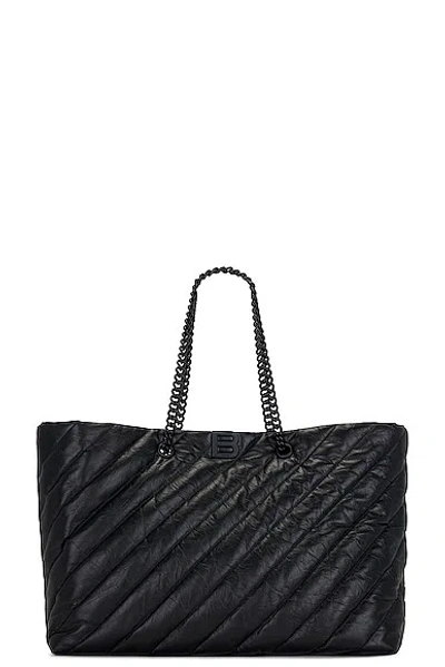 Balenciaga Crush Carry All Large Bag In Black