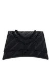 Balenciaga Black Medium Crush Black Crossbody Bag In Black