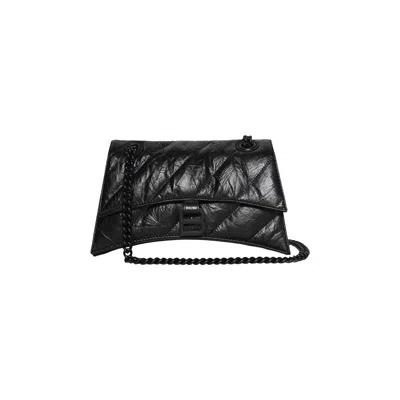 Pre-owned Balenciaga Crush Chain Bag 'black'