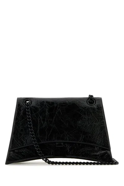 Balenciaga Crush Medium Shoulder Bag In Black