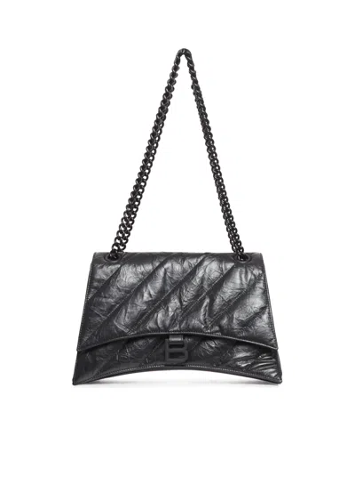 Balenciaga Crush Chain Bag M In Black