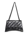 Balenciaga Medium Crush Quilted Leather Shoulder Bag In Negro