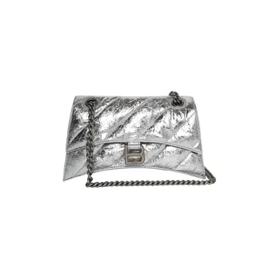 Pre-owned Balenciaga Crush Chain Bag 'silver'