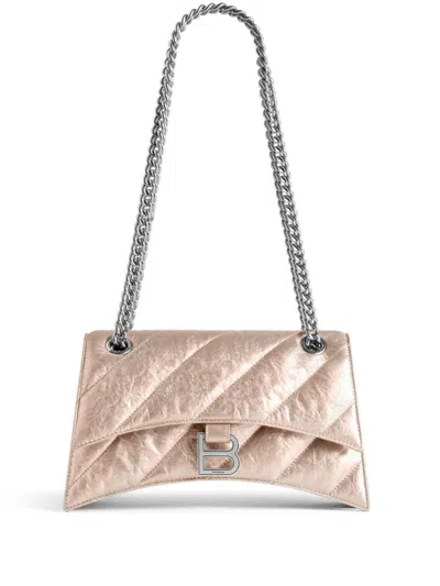 Balenciaga Crush Chain Handbag S In Silver