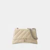Balenciaga Crush Wallet On Chain In Beige