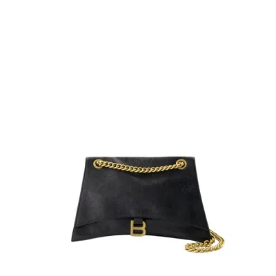Balenciaga Chain Bag M Crush In Black