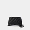 Balenciaga Crush Chain Mini Shoulder Handbag In Black