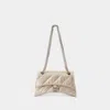 Balenciaga Crush Chain S Crossbody -  - Leather - Beige In Beige