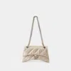 Balenciaga Crush Chain S Crossbody -  - Leather - Beige In Beige
