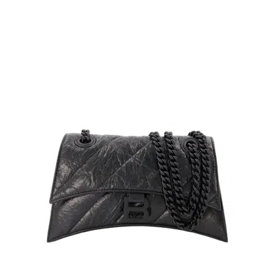BALENCIAGA BALENCIAGA CRUSH CHAIN S HOBO BAG - BLACK - LEATHER