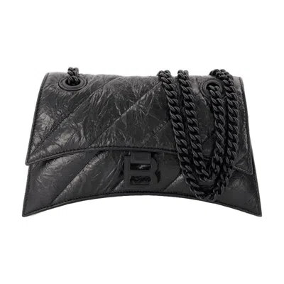 Balenciaga Crush Chain S Hobo Bag In Black