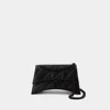 Balenciaga Sac Porté Épaule Crush Chain S -  - Cuir - Noir In Black