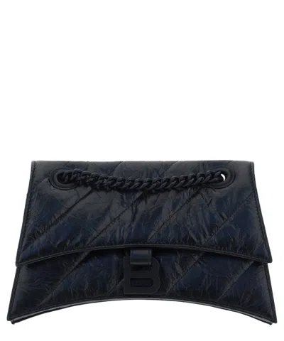 Balenciaga Crush Chain Shoulder Bag In Black