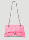 Balenciaga Crush Quilted Shoulder Bag In Pink