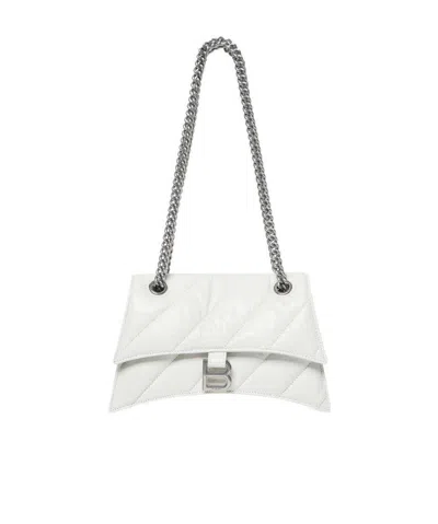 Balenciaga Crush Chain-strap Shoulder Bag In White