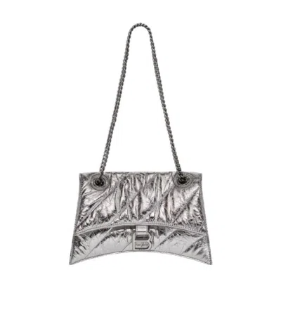 Balenciaga Crush Chain-strap Shoulder Bag In White