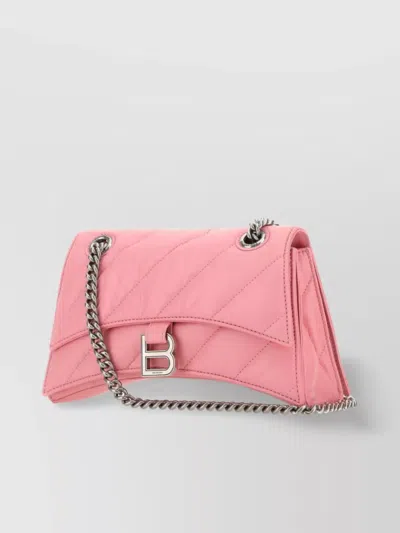 BALENCIAGA CRUSH CRUSHED LEATHER SHOULDER BAG